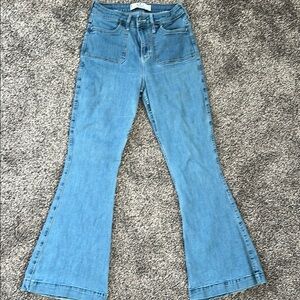 Hollister Blue Flare Wide Leg Jeans